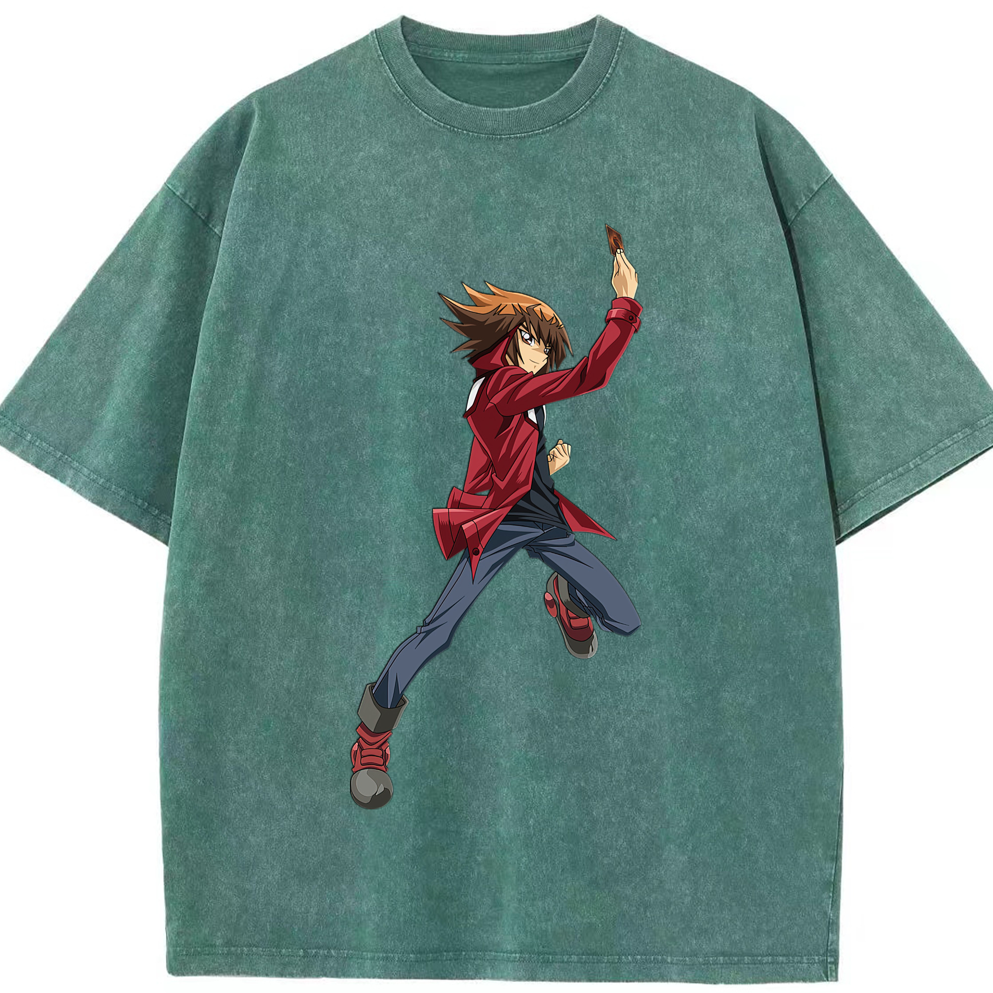 （画像用） 遊☆戯☆王 Yu-Gi-Oh! 綿100% ヴィンテージ風 半袖Tシャツ（フロントプリント）